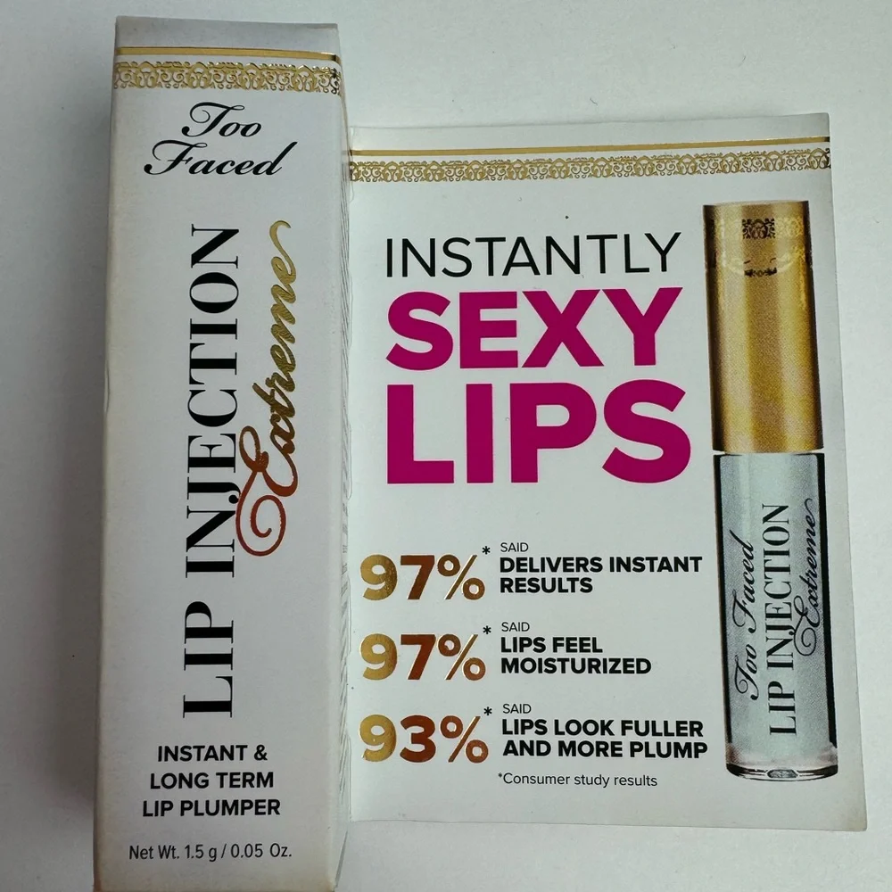Too Faced Lip Injection Extreme | Clear | micro travel size | NEW - Picture 5 of 6
